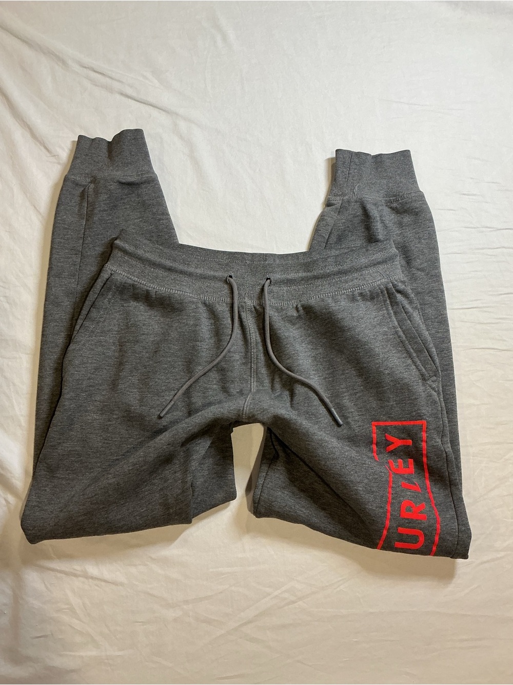 Hurley Kids Charcoal Gray Joggers with Red Logo